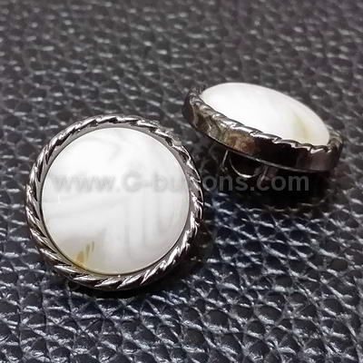 Пуговица на ножке. PL-614-28L-BLNIC+WH